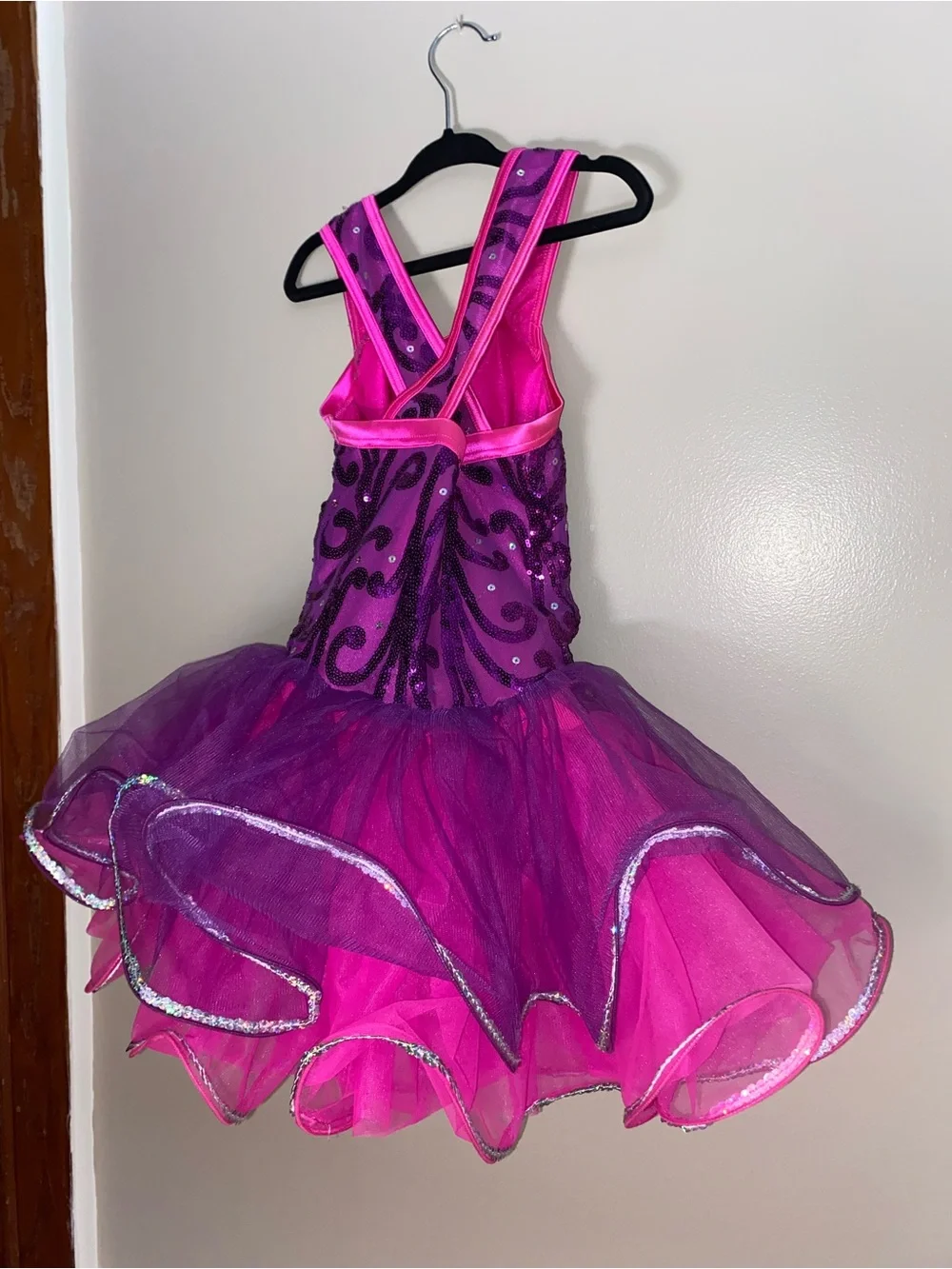Weissman Hot Pink and Purple Sequin Tutu Dress